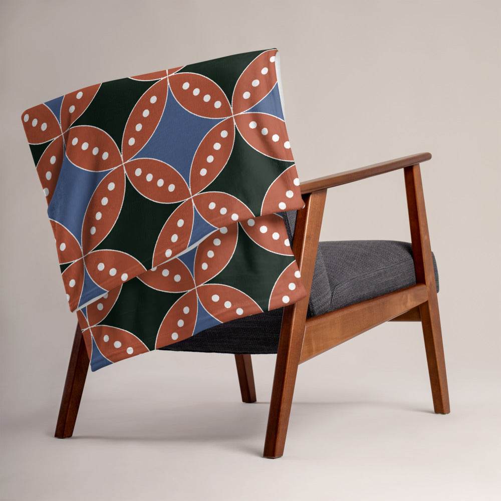 Throw Blanket with Retro Pattern - HypeSheriff