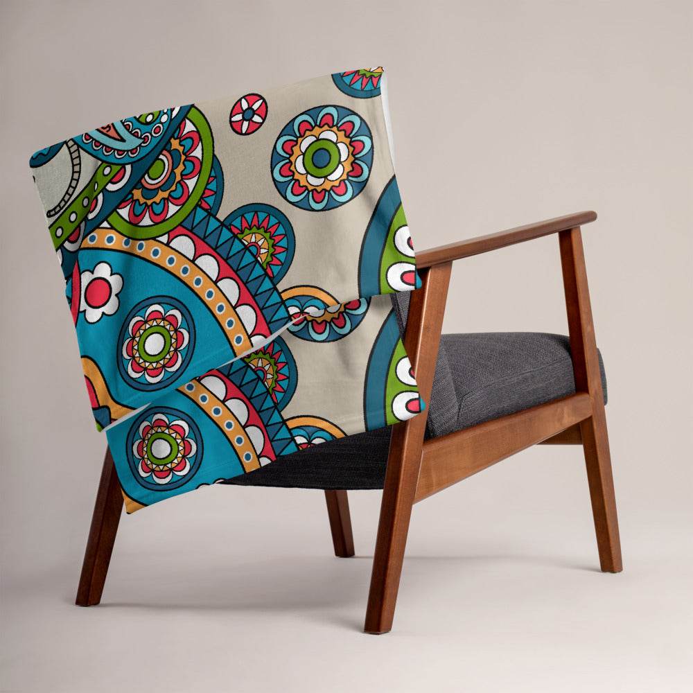 Ornamental Mandala Throw Blanket - HypeSheriff