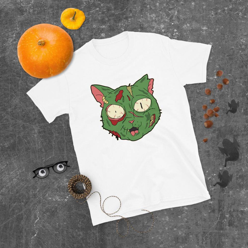 Zombie Cat Unisex T-Shirt - HypeSheriff