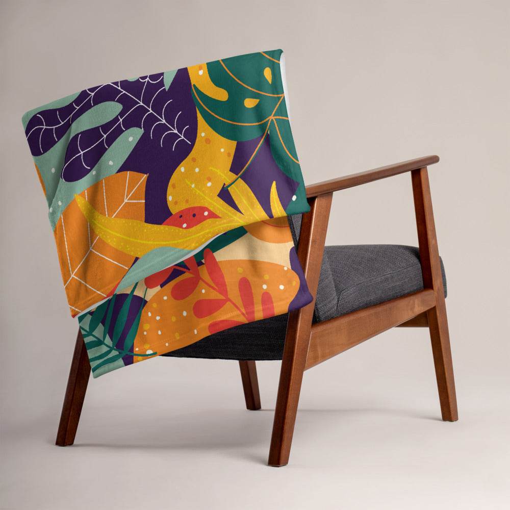 Colorful Tropical Throw Blanket - HypeSheriff