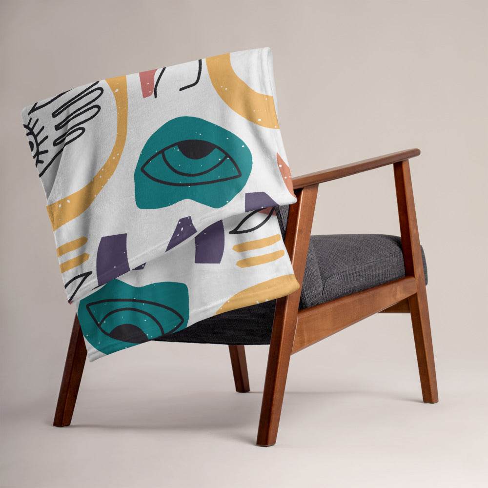 Throw Blanket with Mid Century Art - HypeSheriff