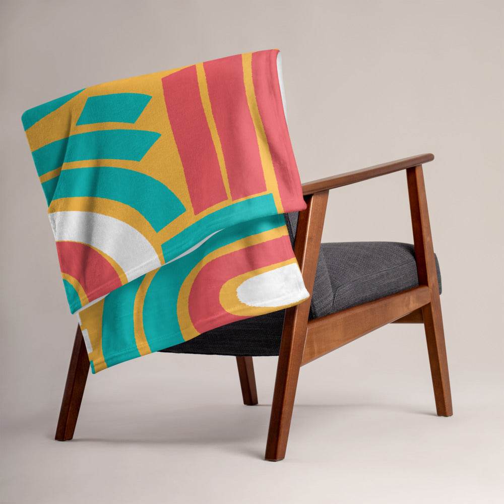 Throw Blanket with Mid Century Art - HypeSheriff