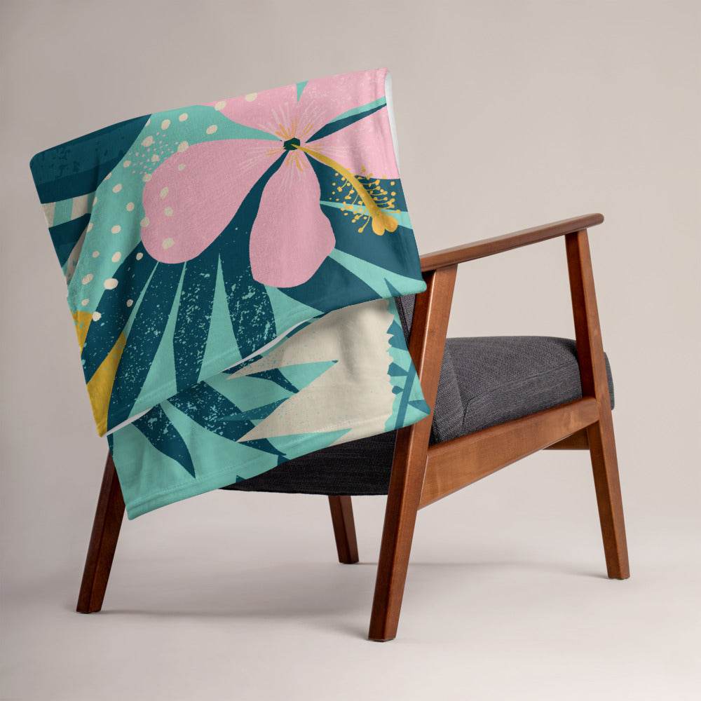 Throw Blanket with Flowers - HypeSheriff