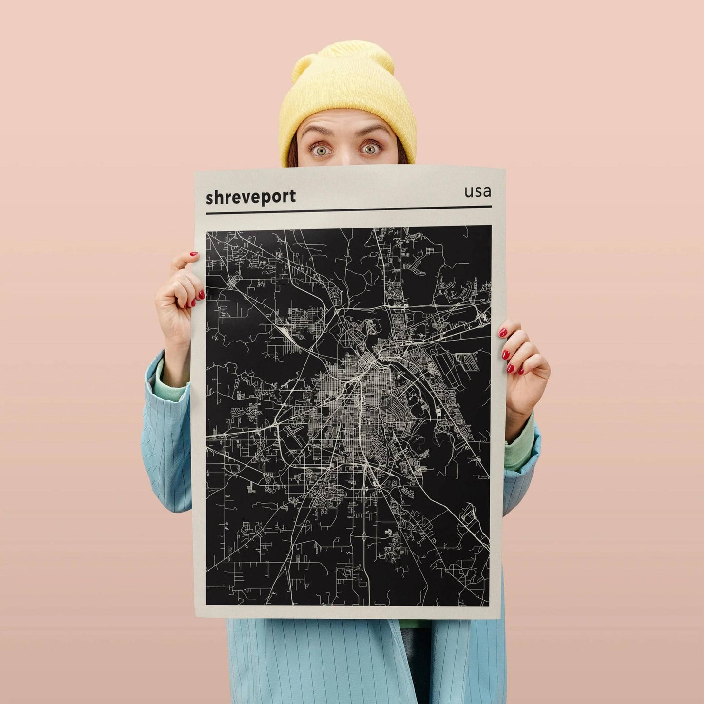 Shreveport USA - City Map Poster - HypeSheriff