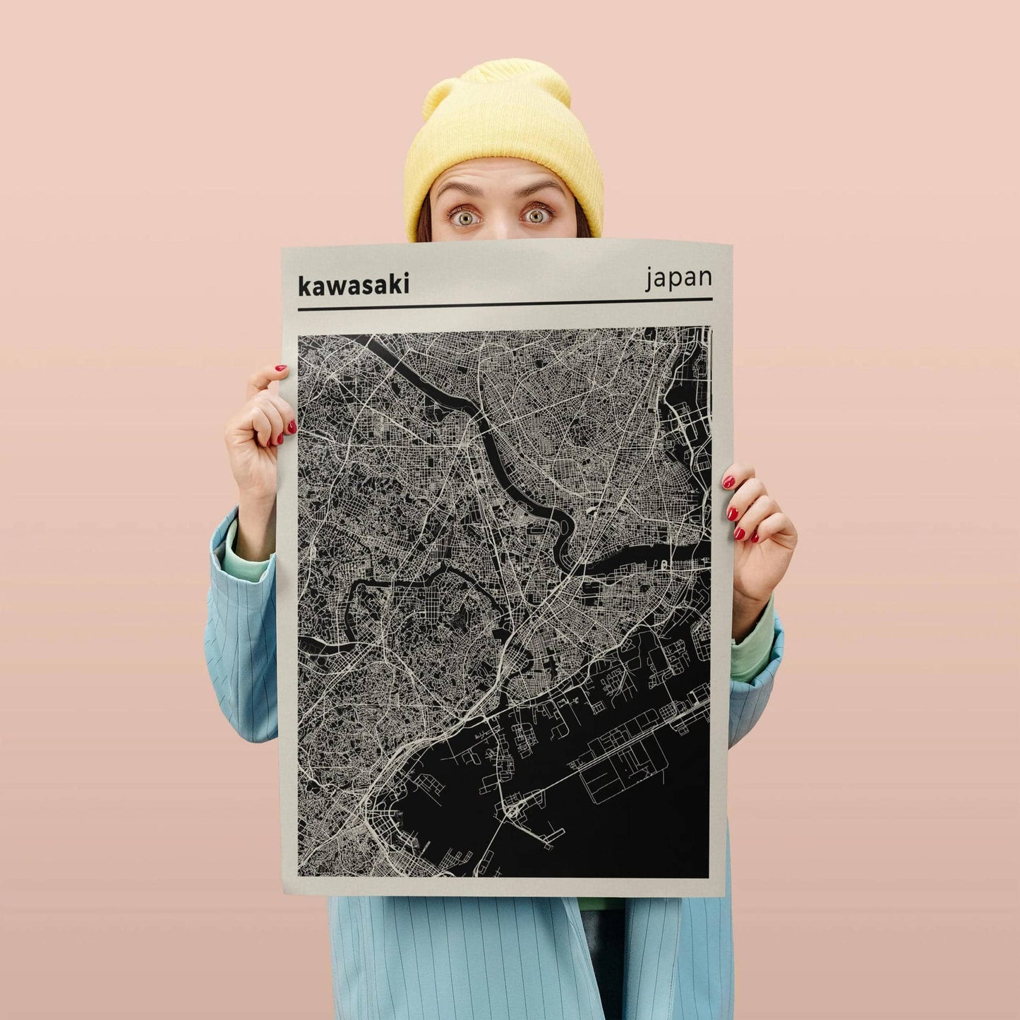 Kawasaki Map Poster - Japan - HypeSheriff