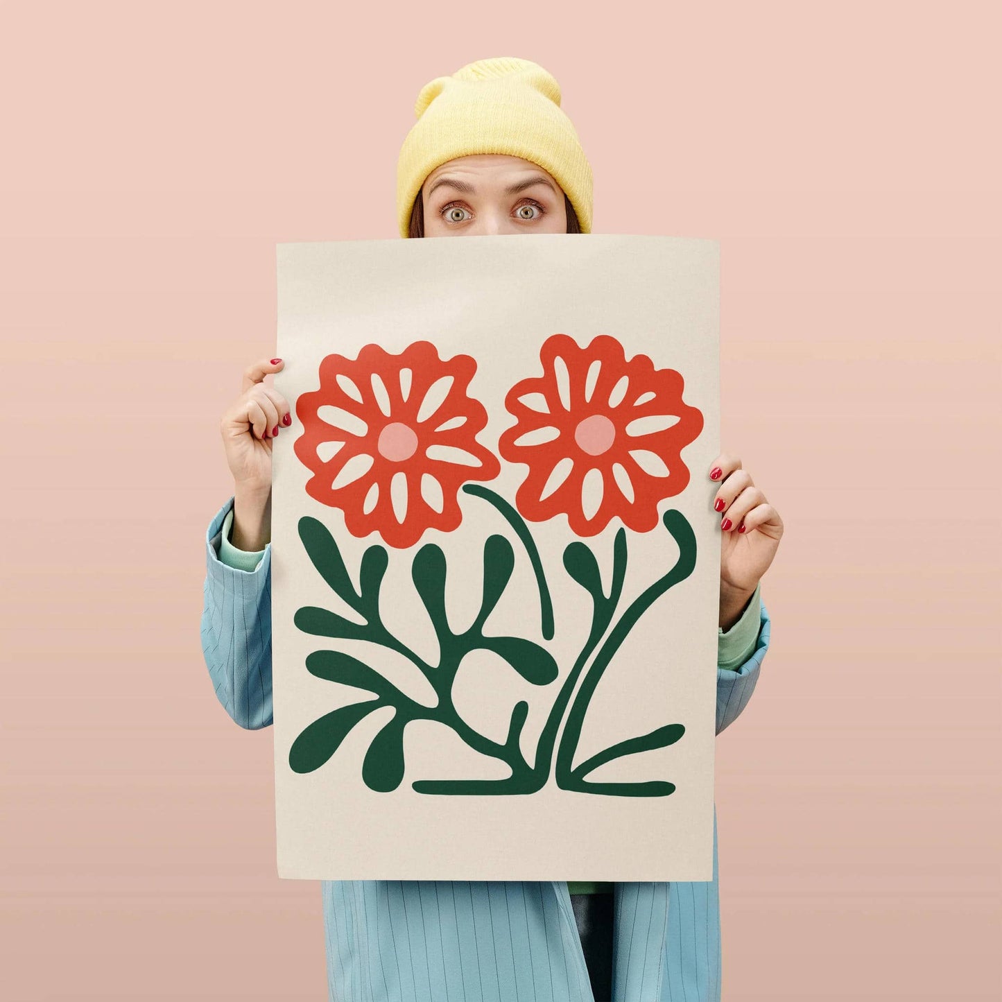 Secession Bouquet - Retro Floral Poster - HypeSheriff