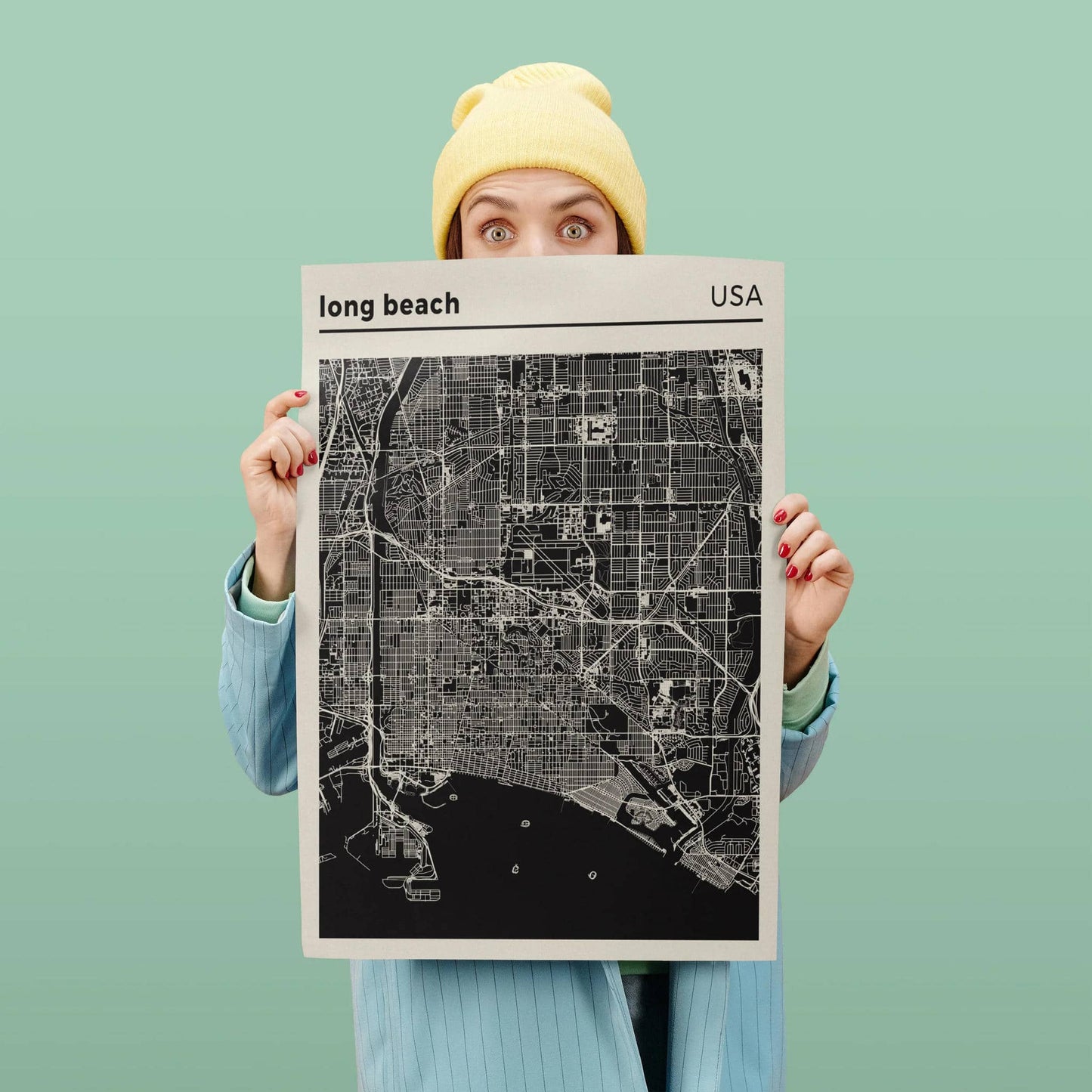 Long Beach USA City Map Poster - HypeSheriff