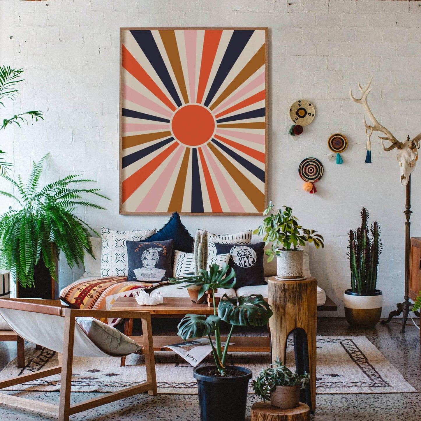 Retro Sun Art Print for cozy decor - HypeSheriff