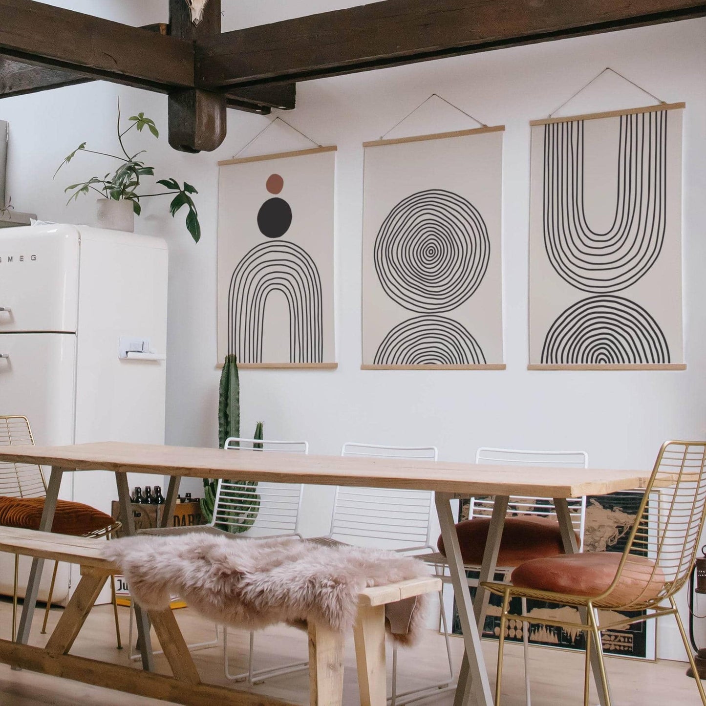 Set of 3 Scandinavian Line Art Drawings - HypeSheriff