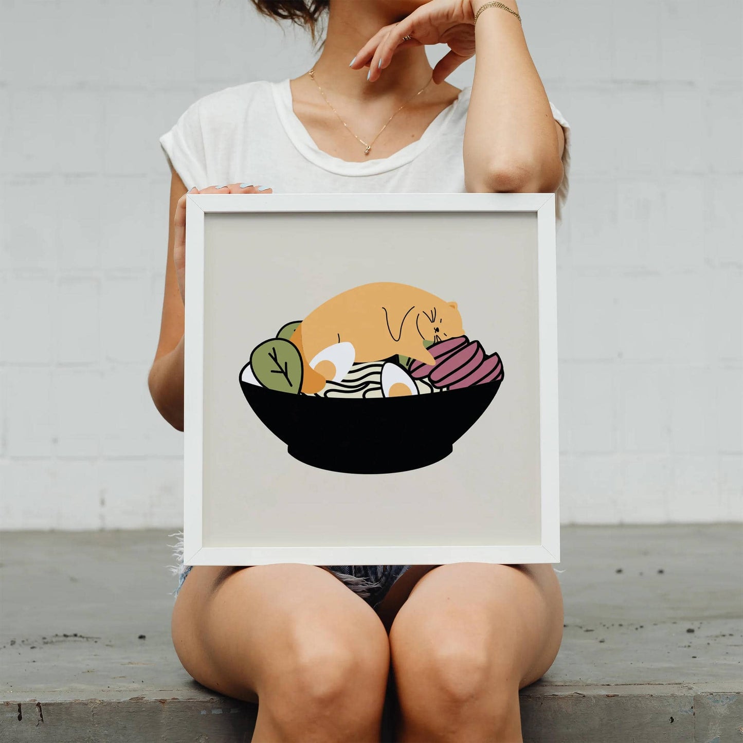 Ramen Cat Art Print 1/3 - HypeSheriff