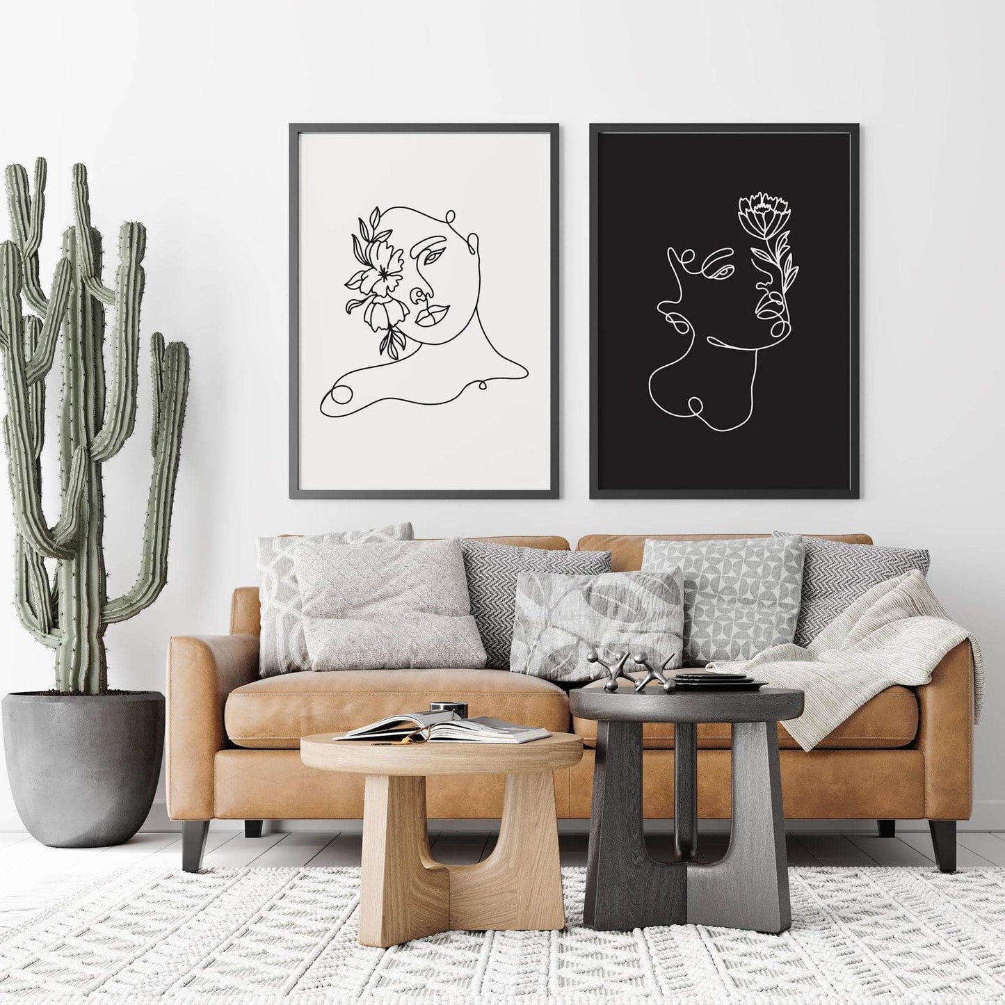 Set of 2 Line Art Poster - HypeSheriff