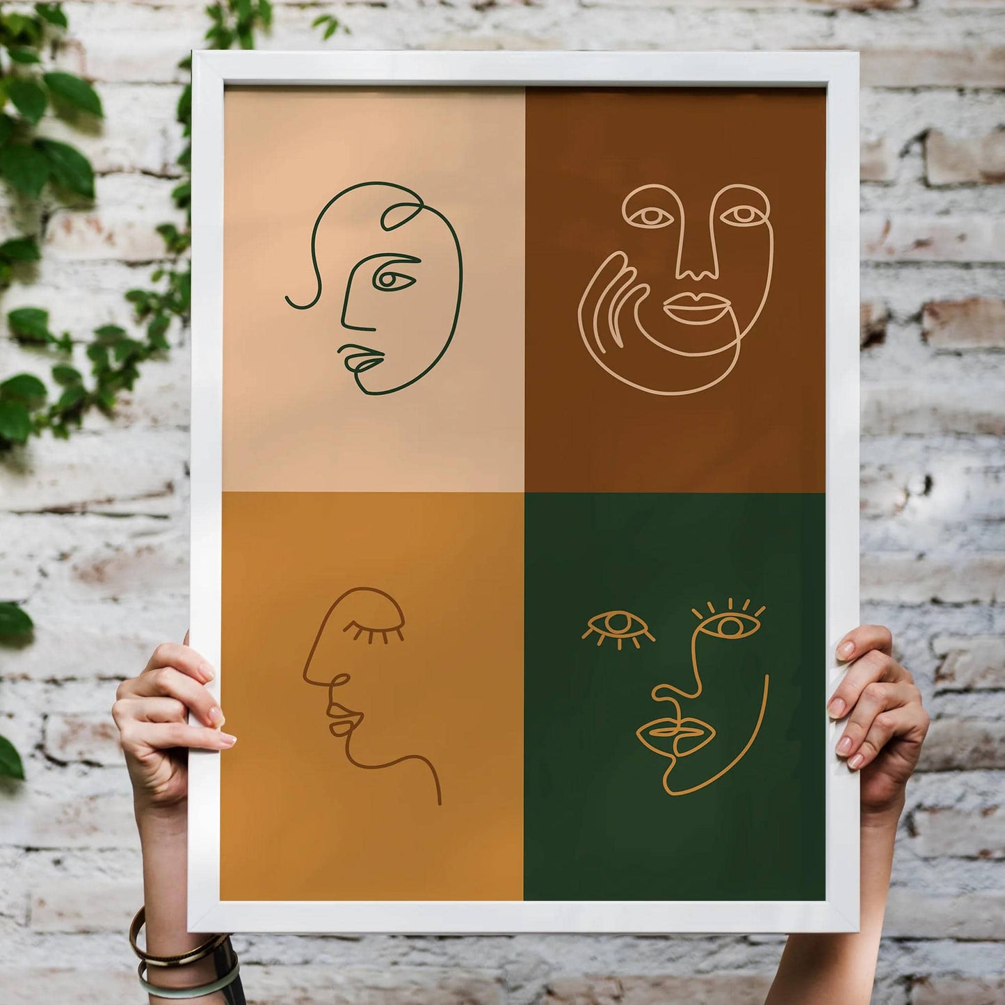 Line Art Faces Poster - HypeSheriff