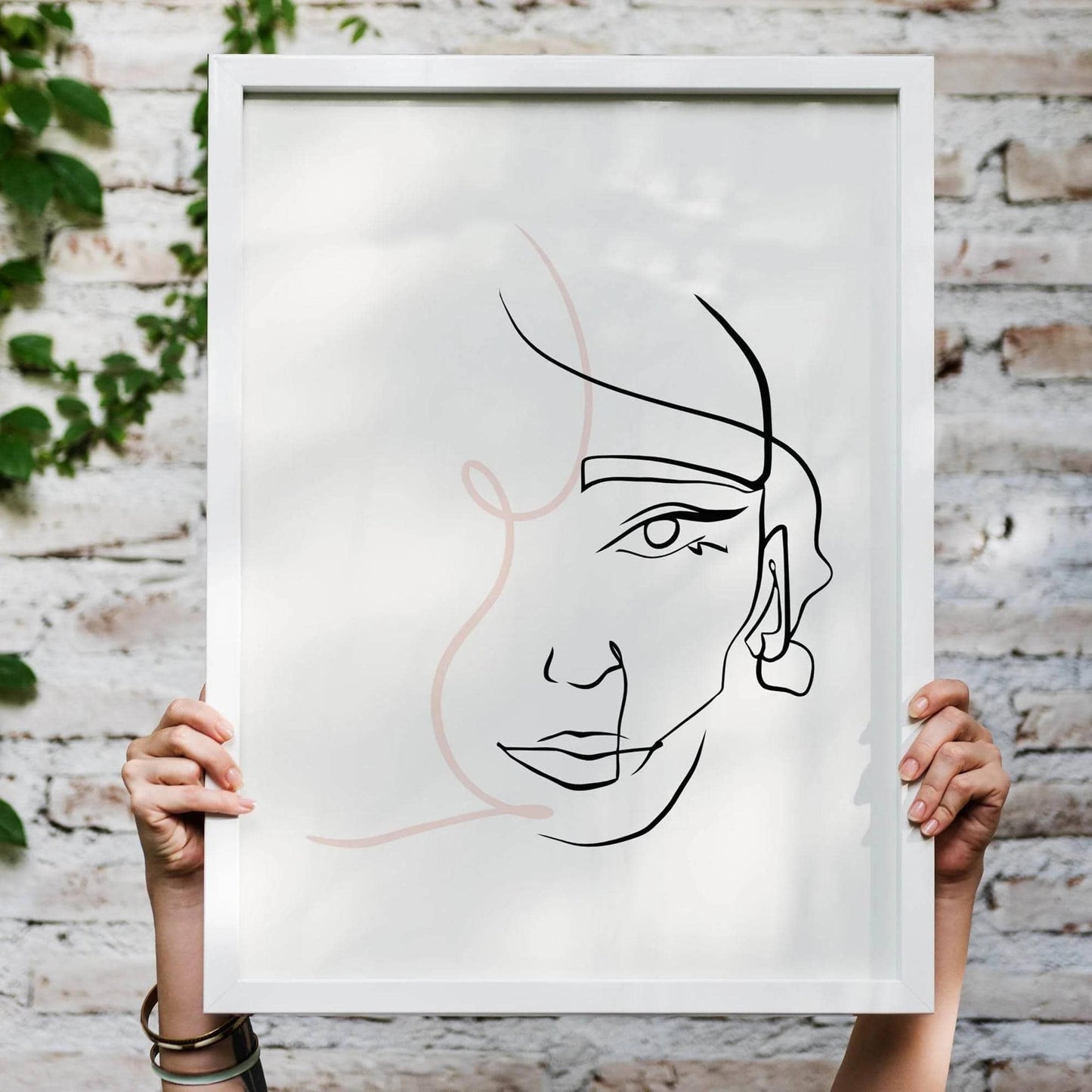 Line Art Woman Art Print - HypeSheriff