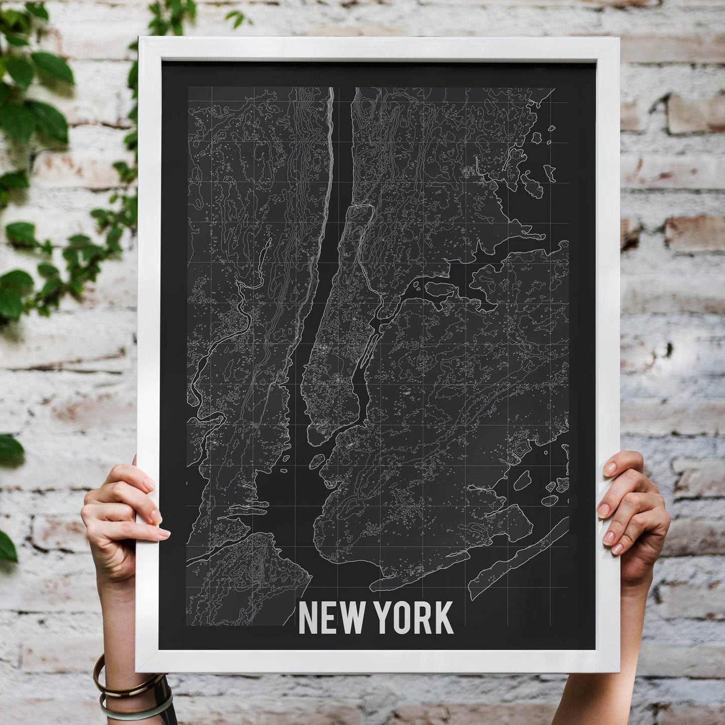 Minimalist New York Map Poster - HypeSheriff