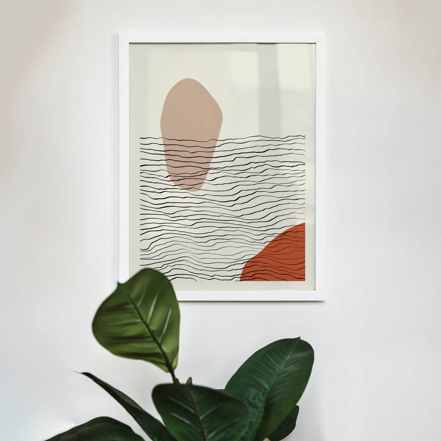 Burnt Orange Abstract Print - HypeSheriff