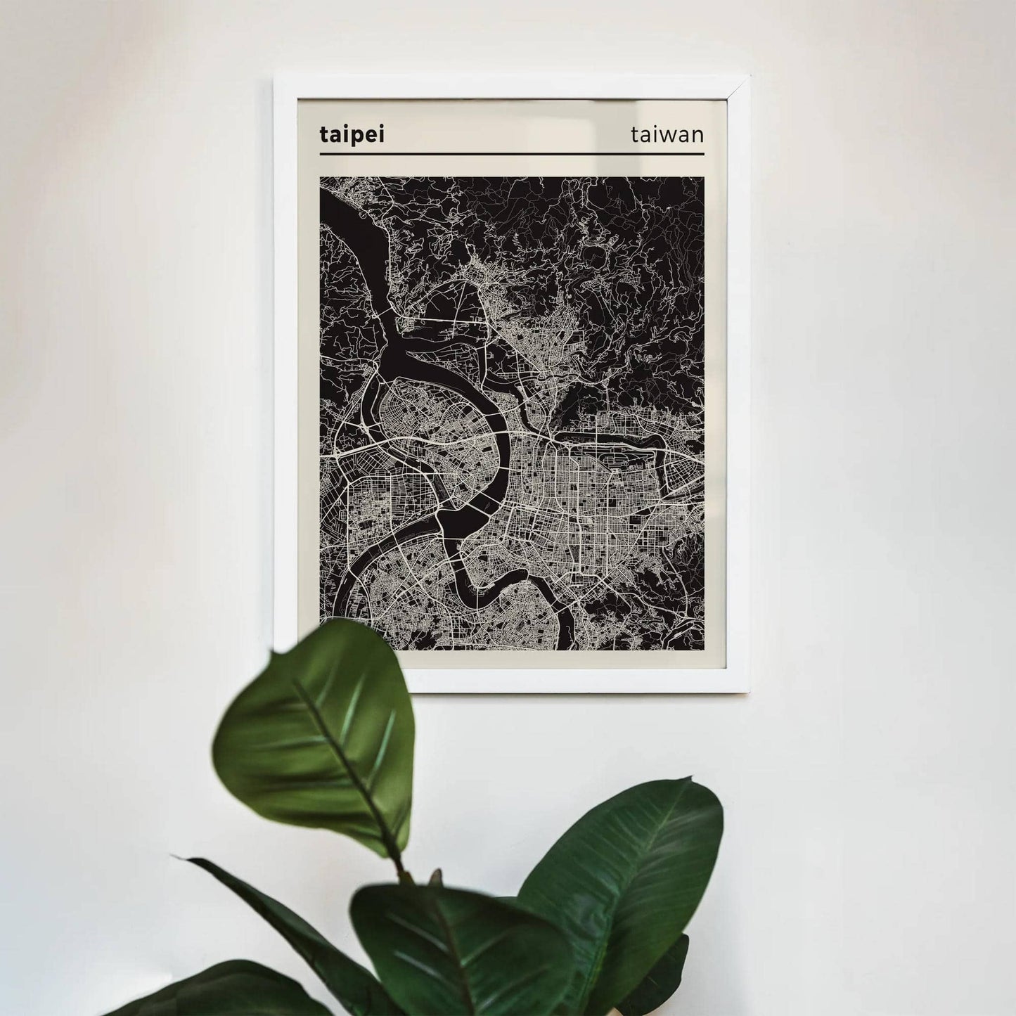 Taipet Taiwan Map Poster - HypeSheriff