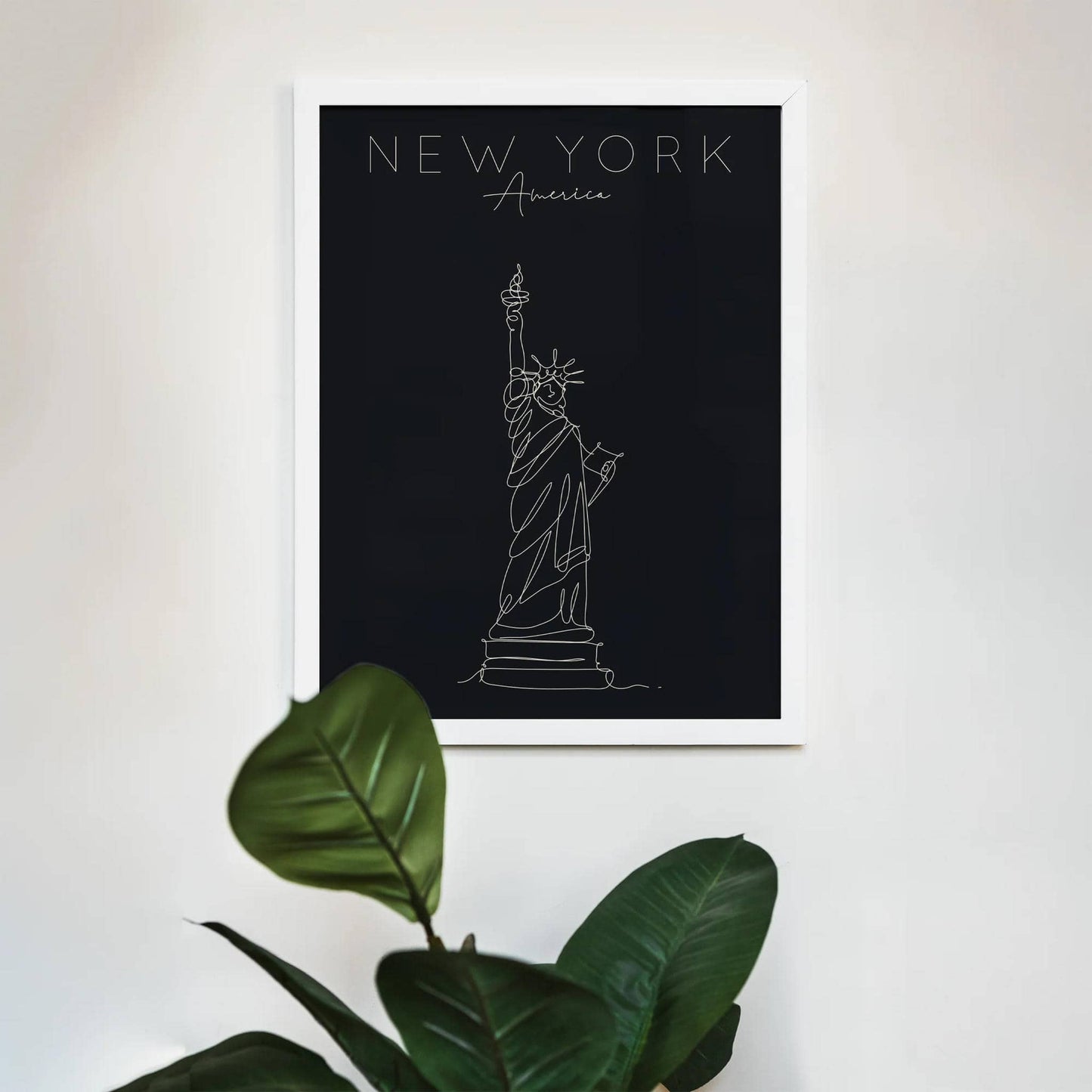 Statue of Liberty Line Art Poster - HypeSheriff