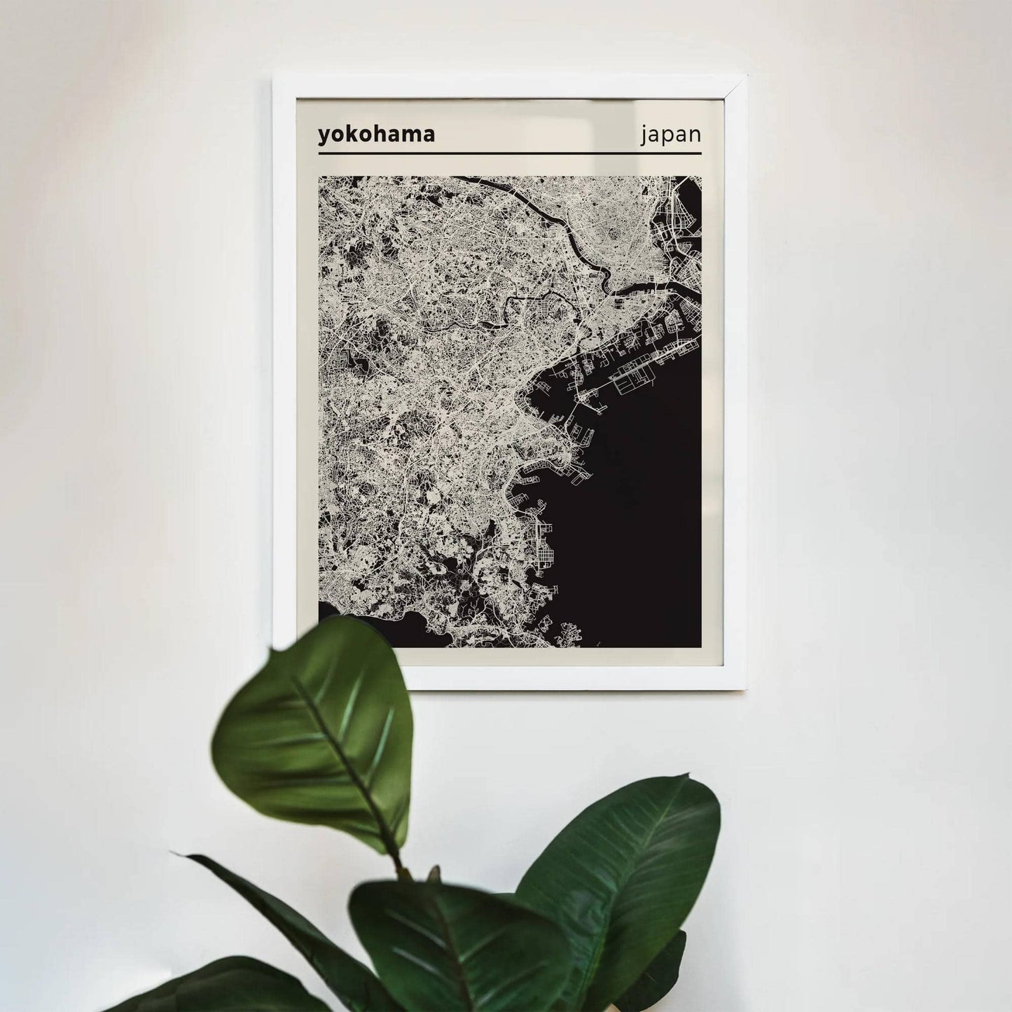 Yokohama Japan - Authentic Map Poster - HypeSheriff