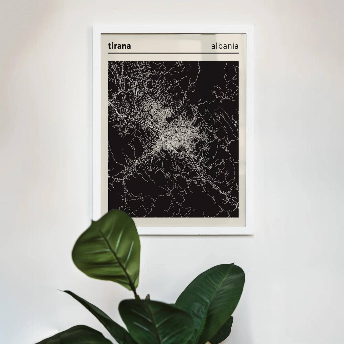 Tirana, Albania - City Poster Map - HypeSheriff