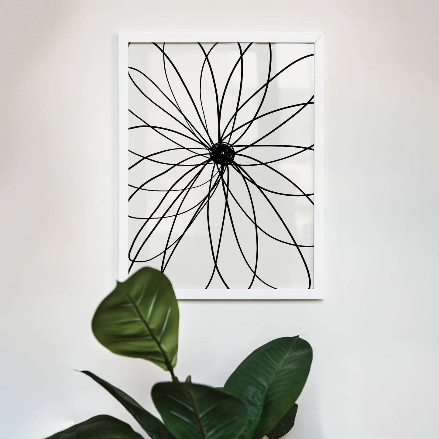 Black and White Floral Poster - HypeSheriff