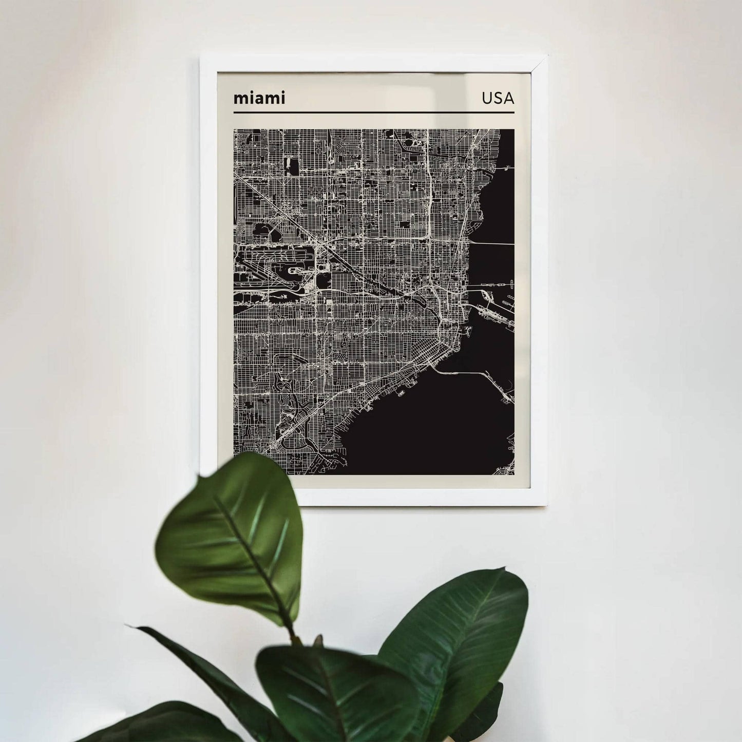 Miami USA - City Map Poster Print - HypeSheriff