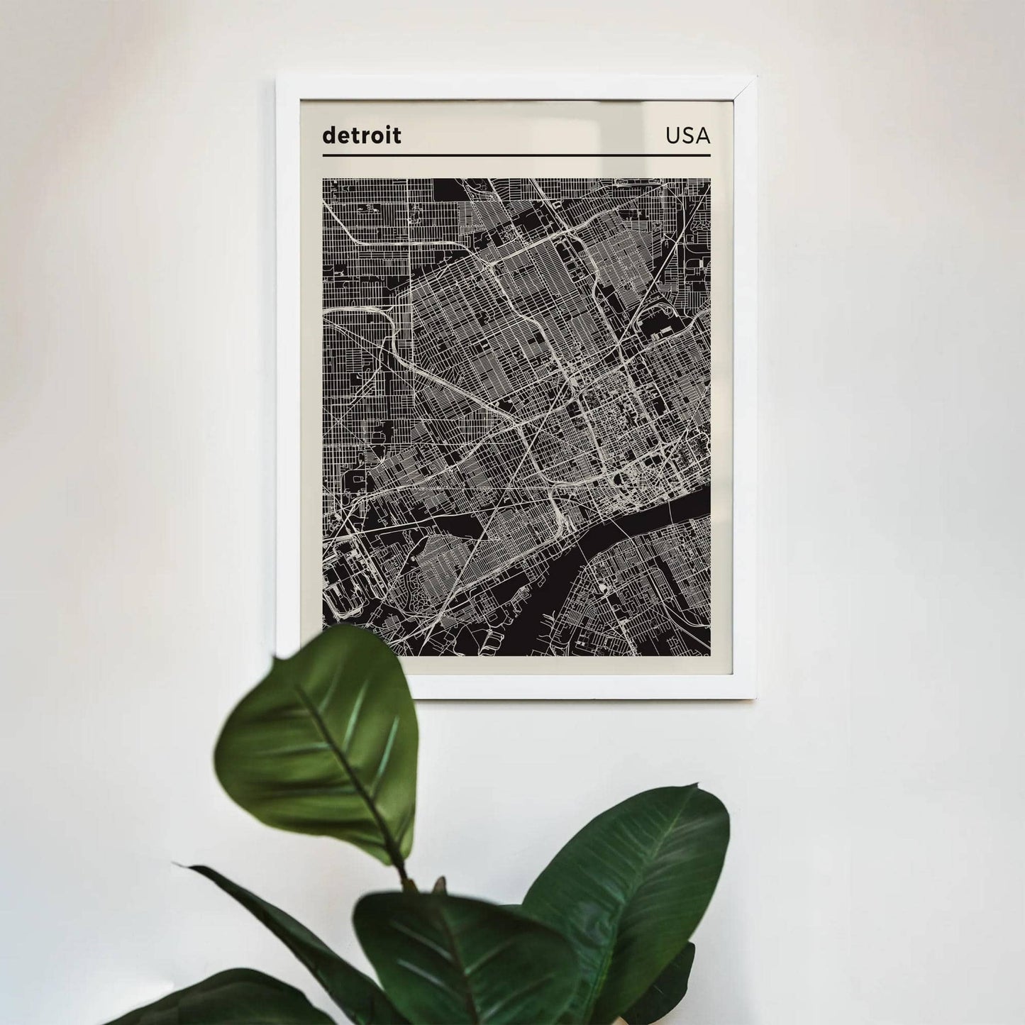 Detroit USA - City Map Poster Print - HypeSheriff