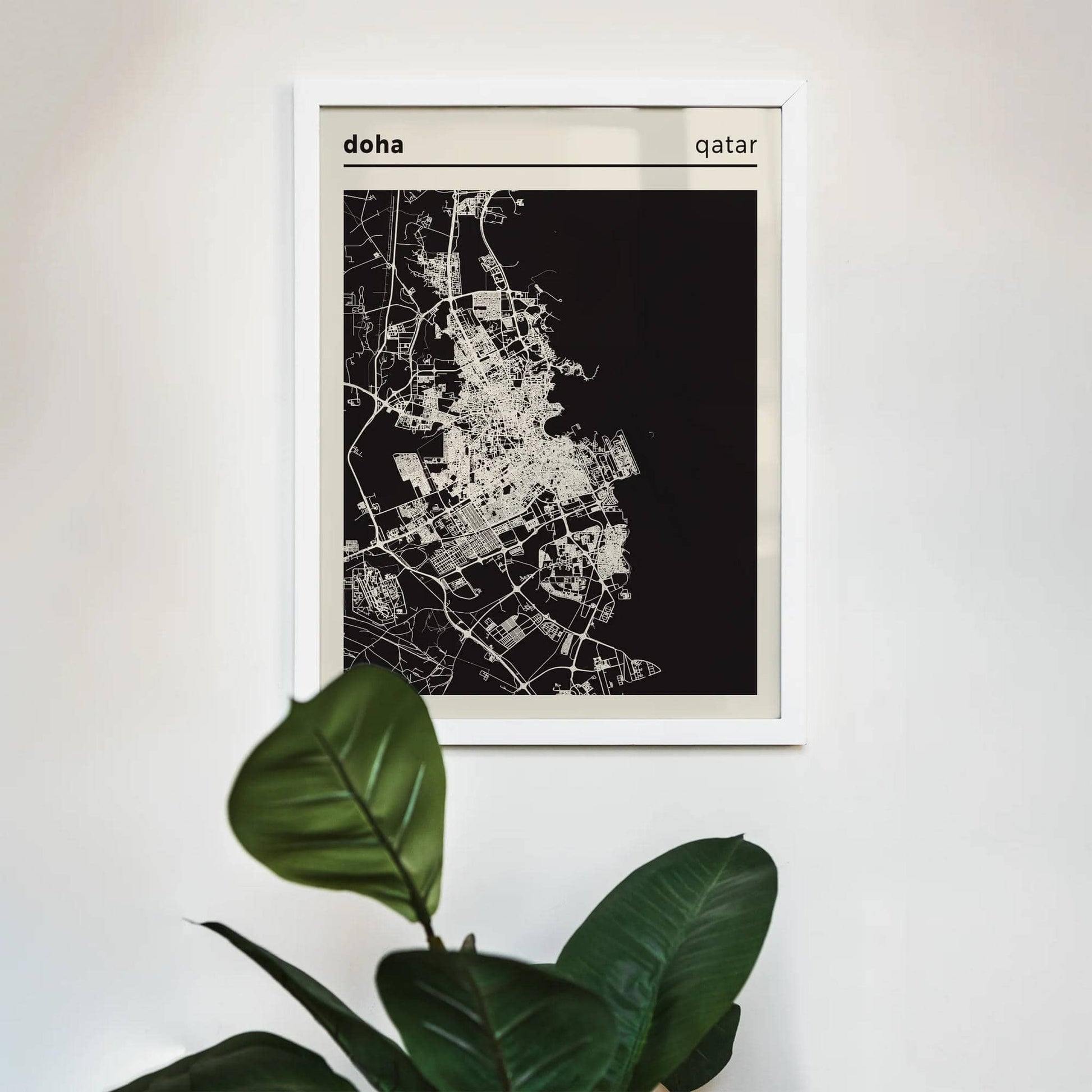 Doha - Qatar, City Map Poster - HypeSheriff