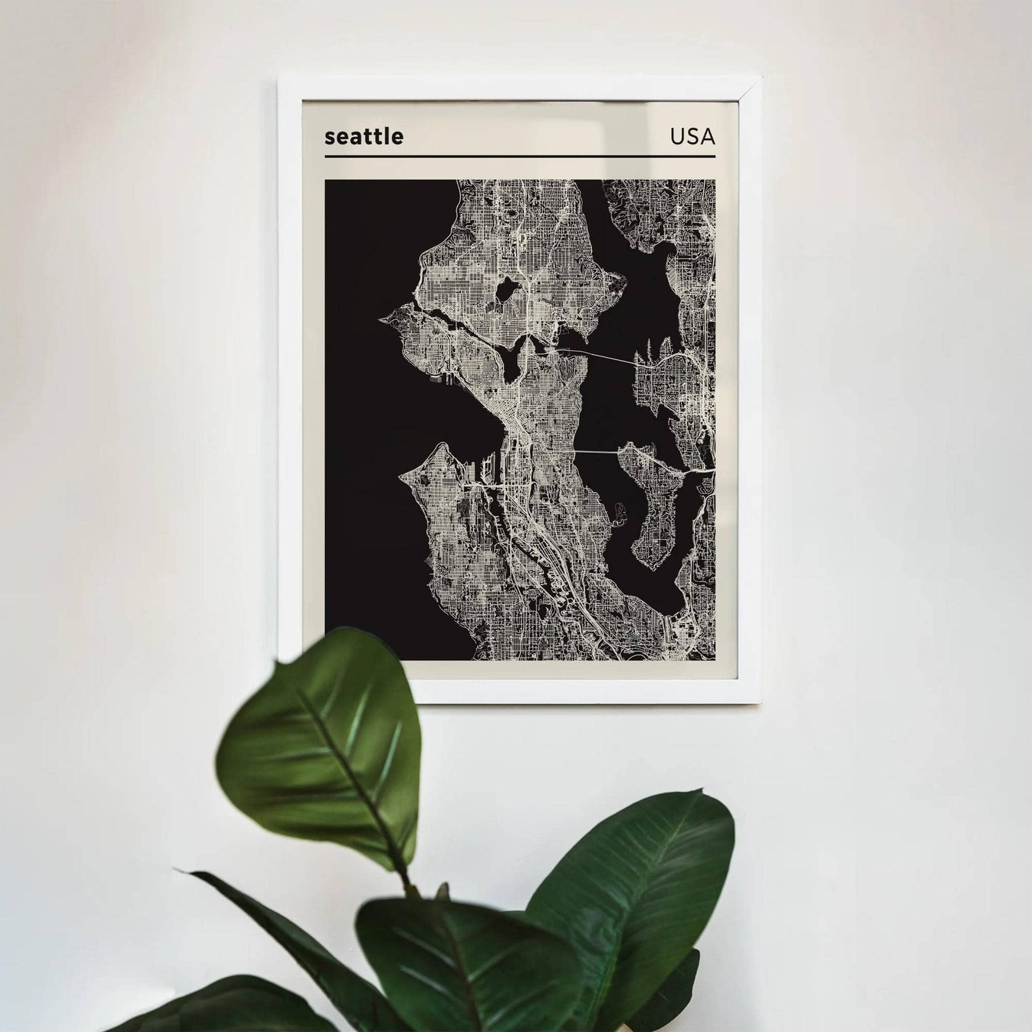 Seattle, USA - Map Art Print - HypeSheriff