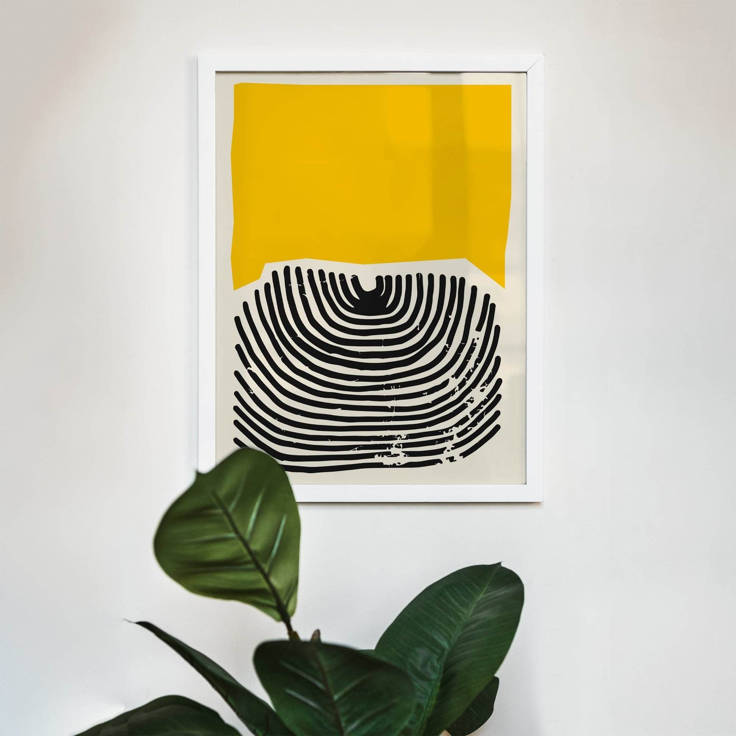 Mustard Yellow Abstraction - Mid-Century Modern Poster - HypeSheriff
