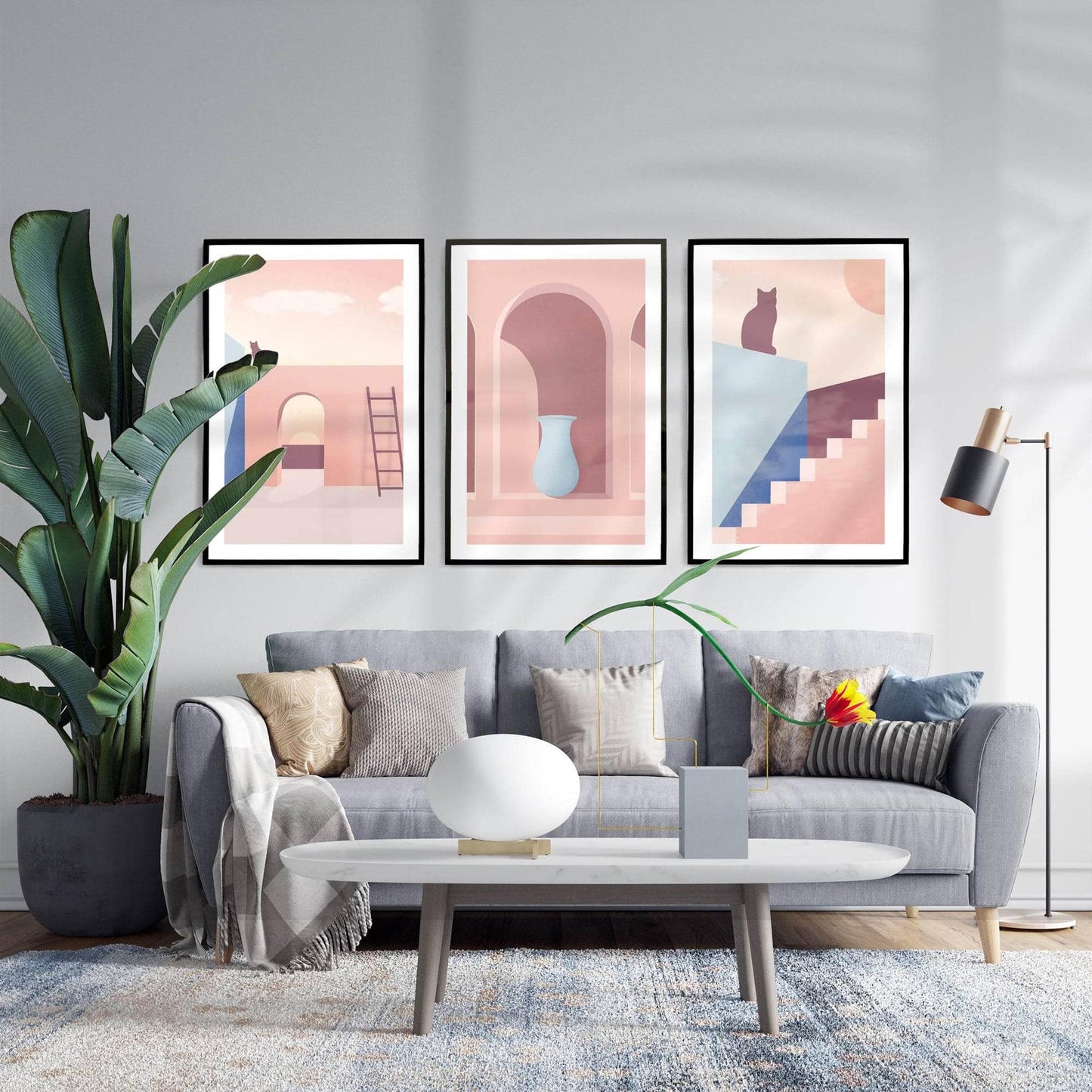 Set of 3 Abstract Architecture Prints - HypeSheriff