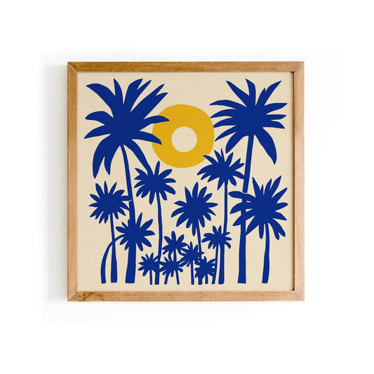 Hawaii Tropical Palms Squre Art Print