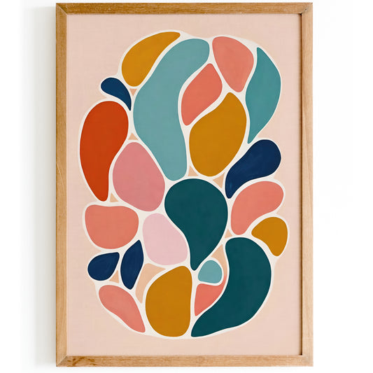 Abstract Colorful Shapes Wall Art