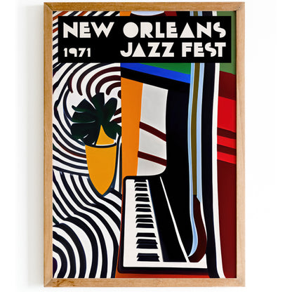 NOLA Jazz Fest Retro Wall Art 2024 Collection