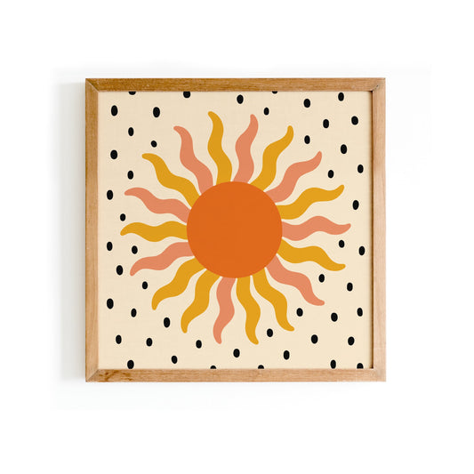 Abstract Sun Square Art Print