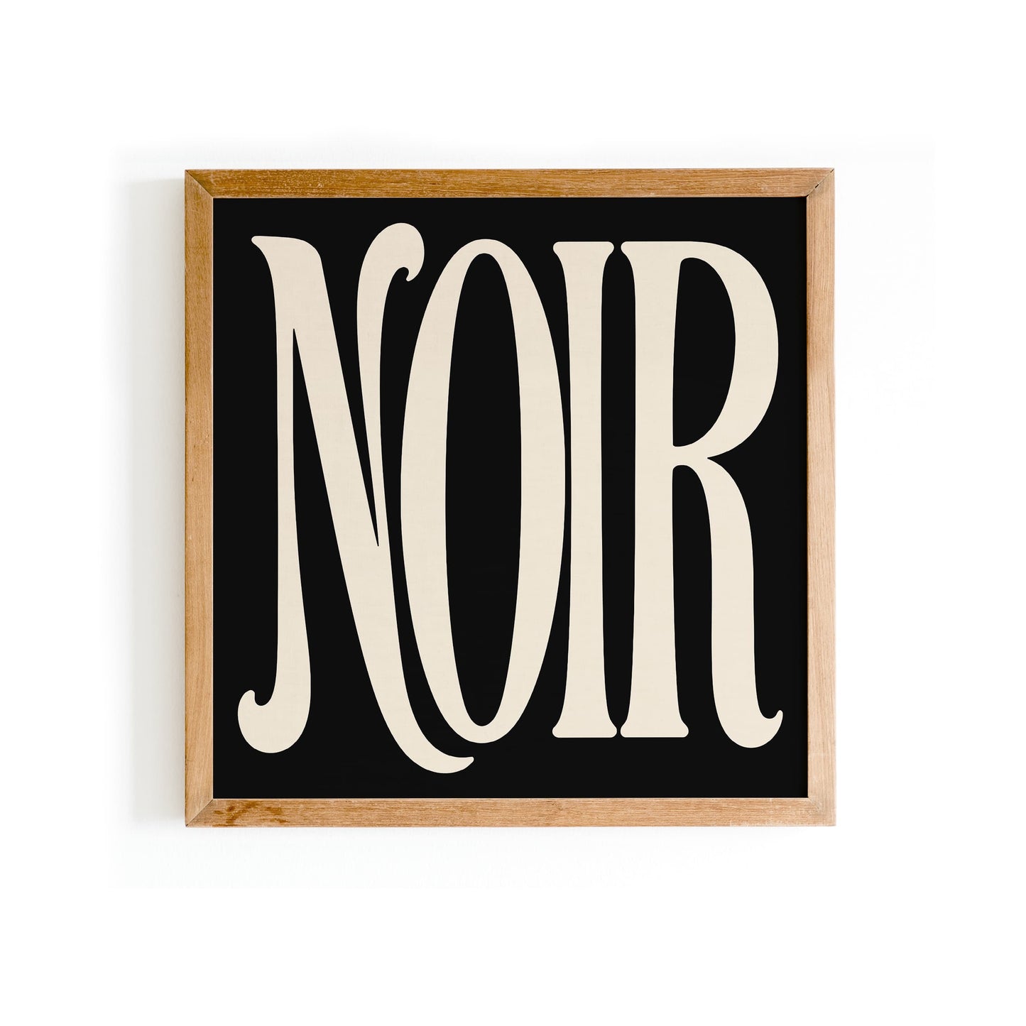 Noir Typography Square Art Print