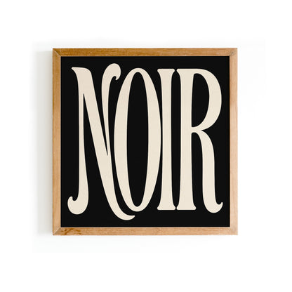 Noir Typography Square Art Print