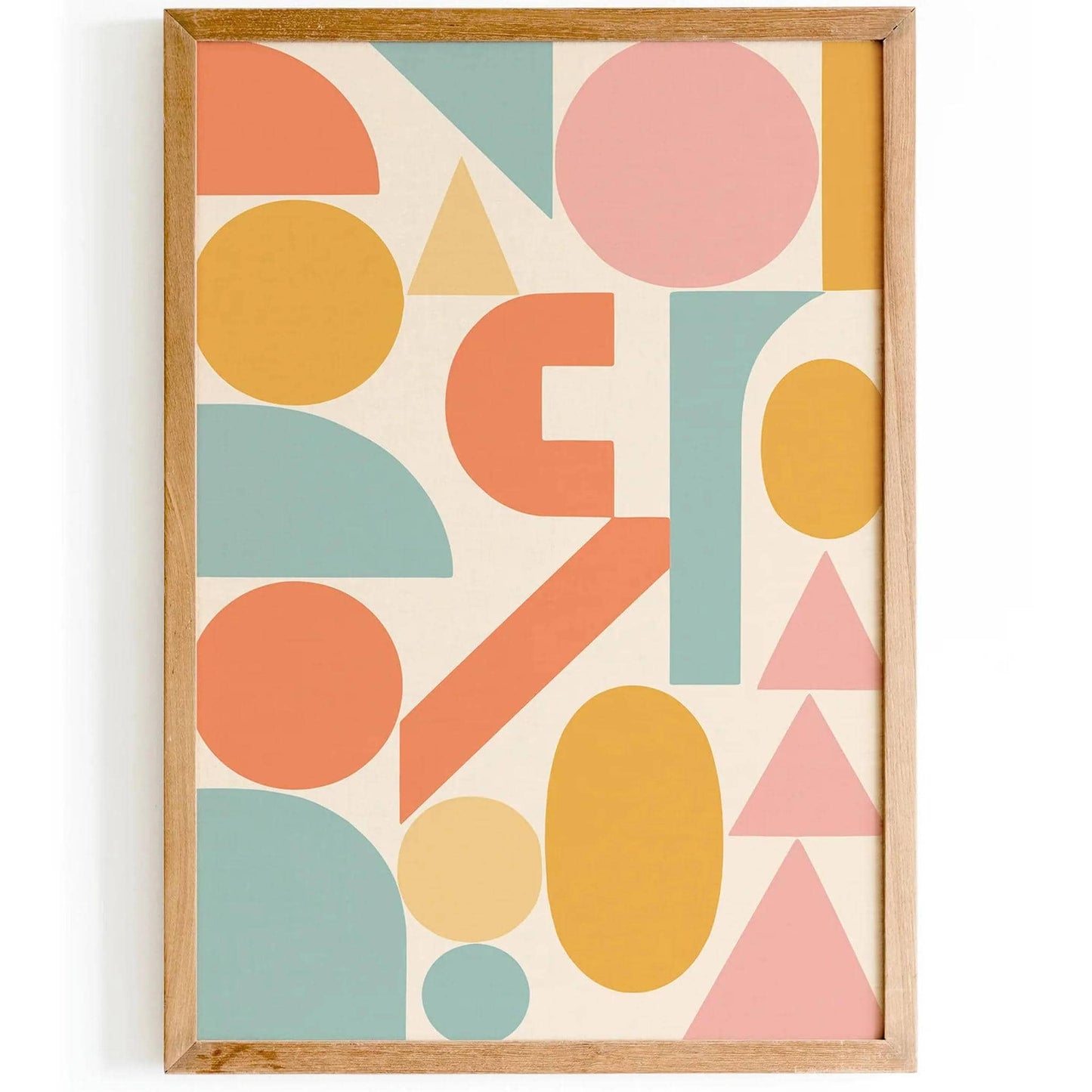 Pastel Geometric Wall Art – Modern Abstract Print