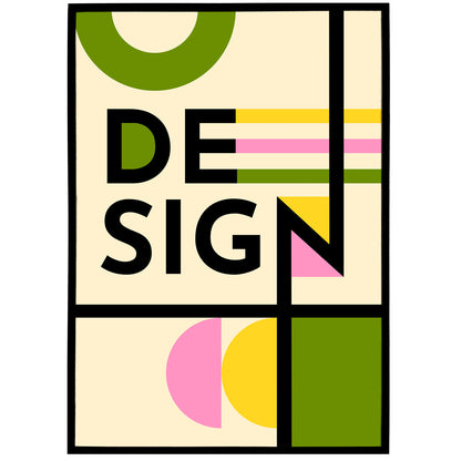 80s Geometric Design Poster