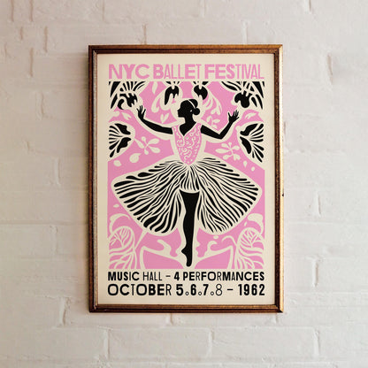 NYC Ballet Festival Poster – 1962 Dance Art