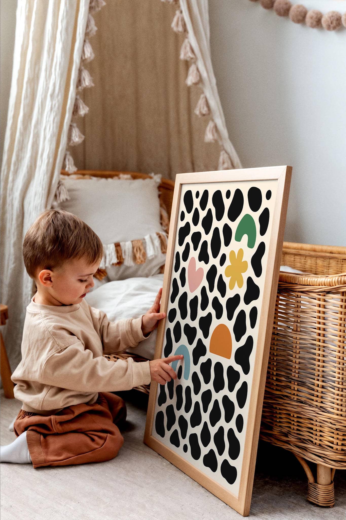 Modern Abstract Wall Art for Kids' Room
