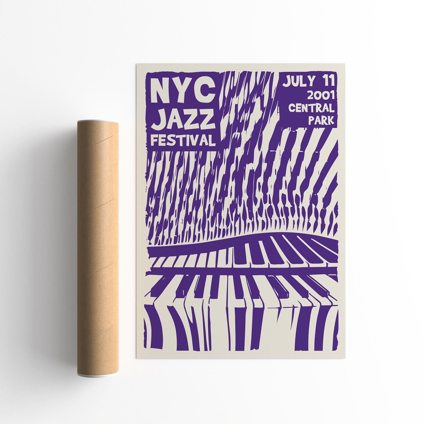 Purple Jazz Poster – NYC Festival Graphic Design