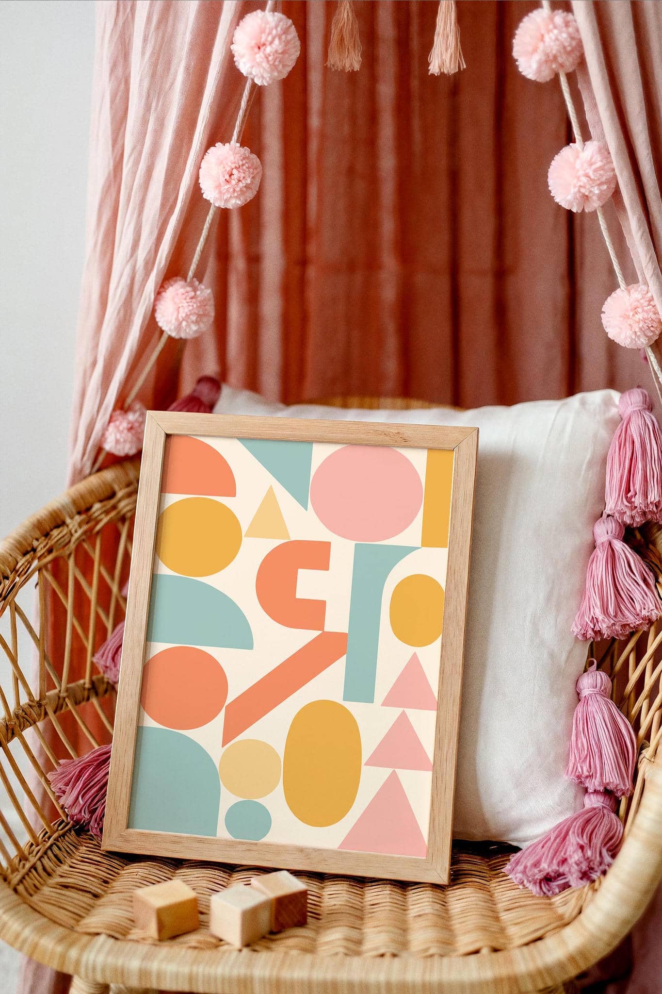 Pastel Geometric Wall Art – Modern Abstract Print