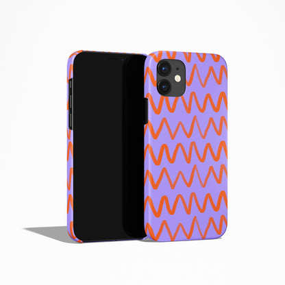 Violet and Orange Abstract Pattern iPhone Case