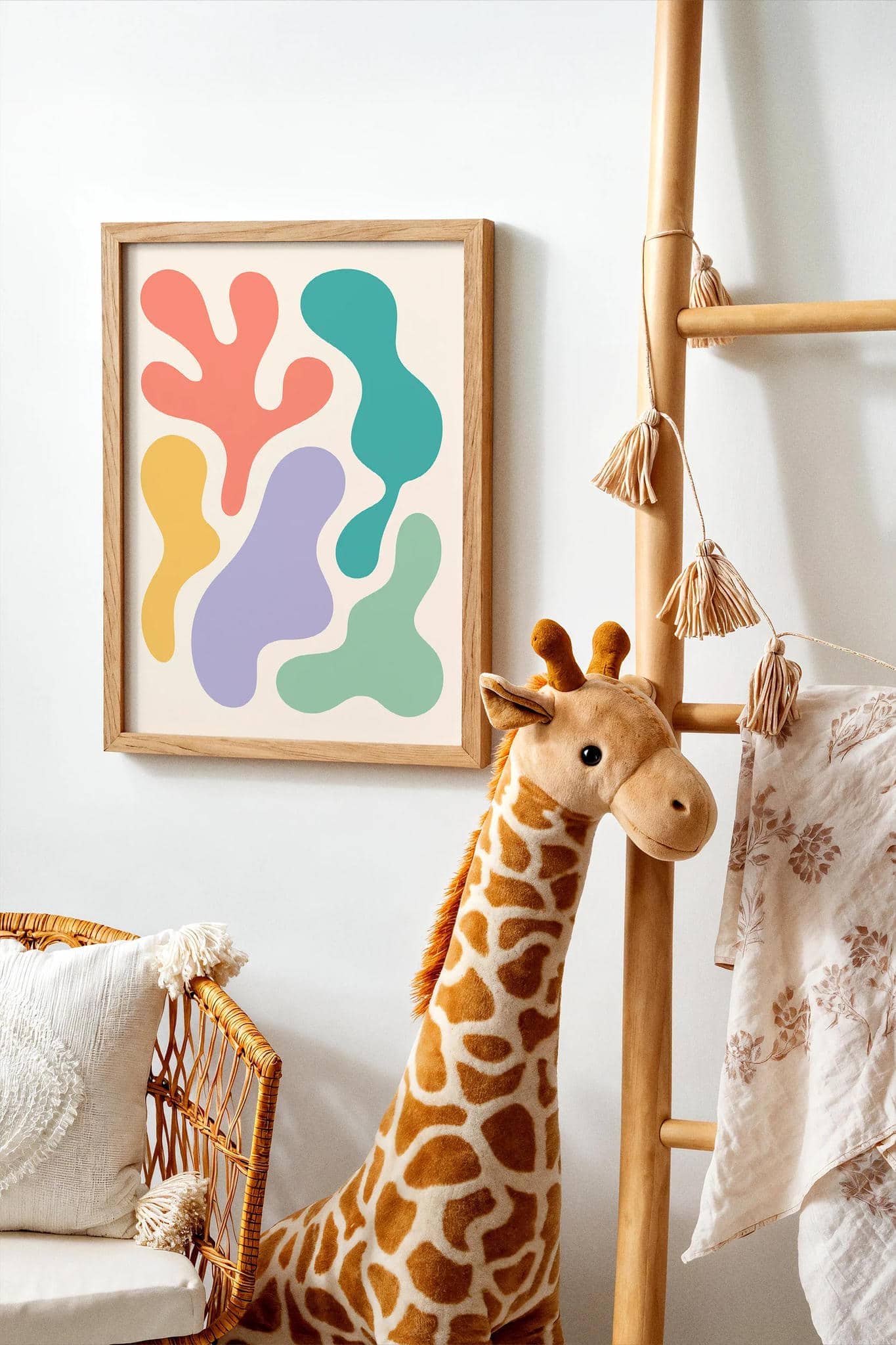 Colorful Abstract Shapes Kids Room Poster