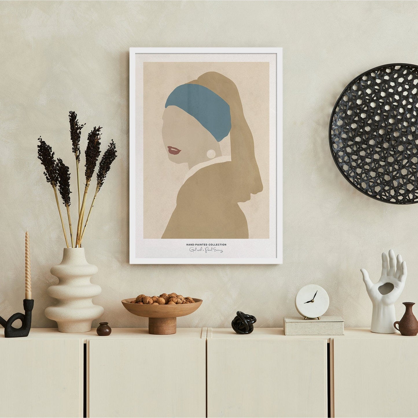 Girl with a Pearl Earring | Hand-Painted Collection Poster