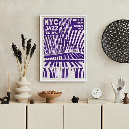 Purple Jazz Poster – NYC Festival Graphic Design