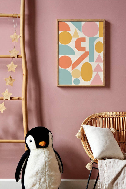 Pastel Geometric Wall Art – Modern Abstract Print