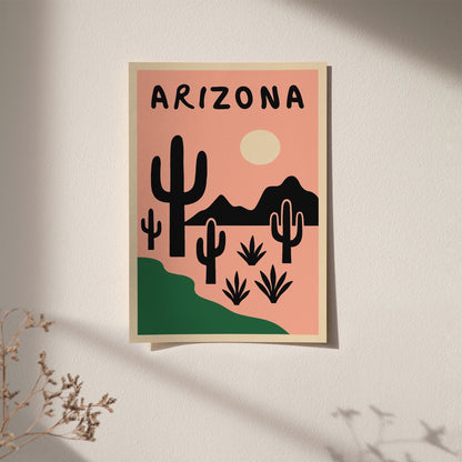 Arizona Mid Century Modern Travel Poster