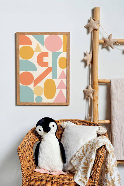 Pastel Geometric Wall Art – Modern Abstract Print
