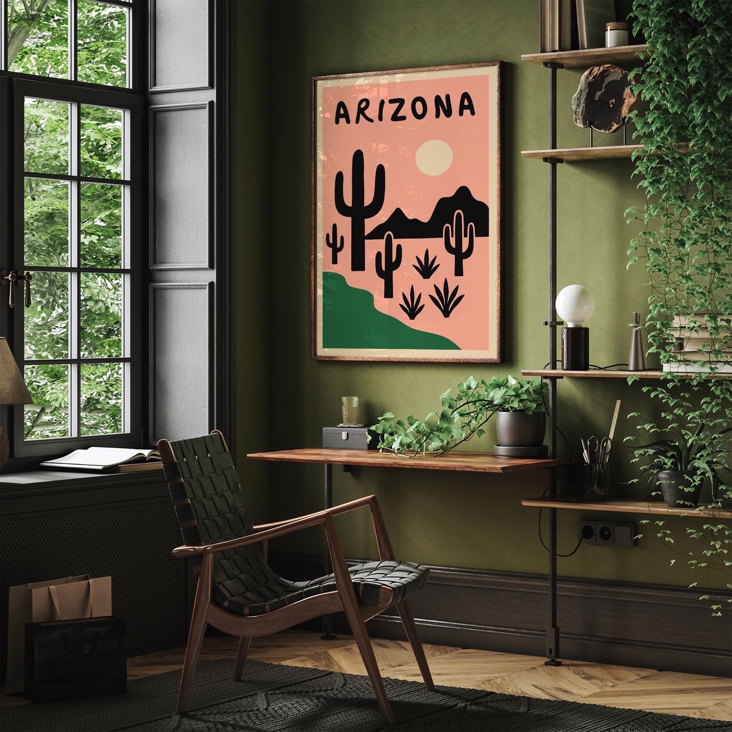 Arizona Mid Century Modern Travel Poster